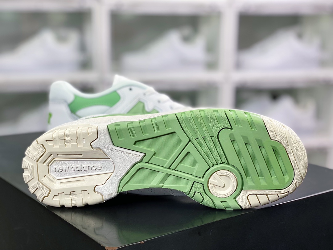NB 뉴발란스 BB550 시리즈 클래식 레트로 로우탑 캐주얼 스포츠 농구화 “가죽 화이트 애플 그린 BB550FS1 