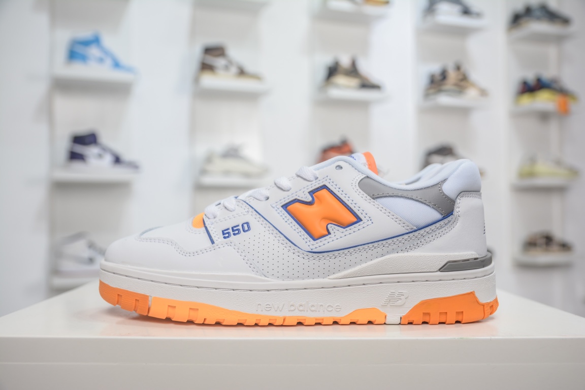 뉴발란스 BB550 퓨어 오리지널 시리즈 뉴발란스 가죽 유니섹스 캐주얼 러닝화 공식 아이템: BBW550SSC