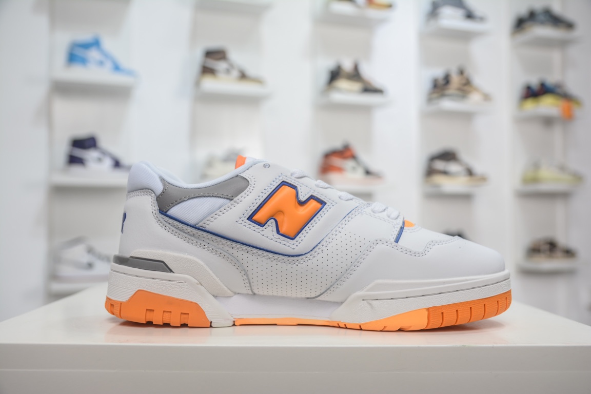 뉴발란스 BB550 퓨어 오리지널 시리즈 뉴발란스 가죽 유니섹스 캐주얼 러닝화 공식 아이템: BBW550SSC