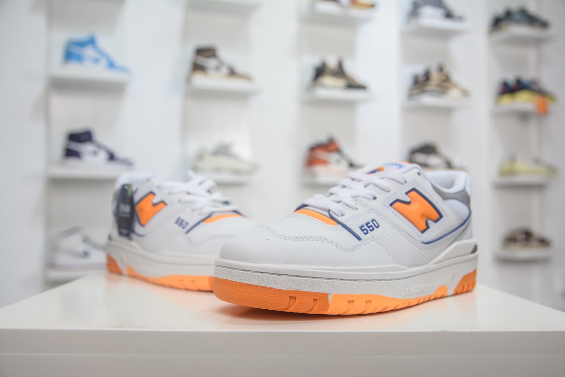 뉴발란스 BB550 퓨어 오리지널 시리즈 뉴발란스 가죽 유니섹스 캐주얼 러닝화 공식 아이템: BBW550SSC