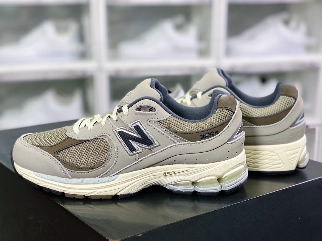아트모스 x NB 뉴발란스 ML2002 시리즈 레트로 대디 스타일 캐주얼 스포츠 조거 다크 그레이 아쿠아 블루 쥐 M2002RAT 