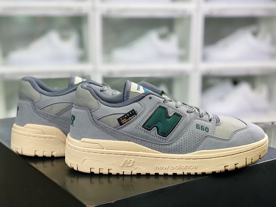 NB 뉴발란스 nb550코듀라 팩 클래식 레트로 로우탑 캐주얼 스포츠 농구화 다크 그레이 아미 그린 BB550SS1 