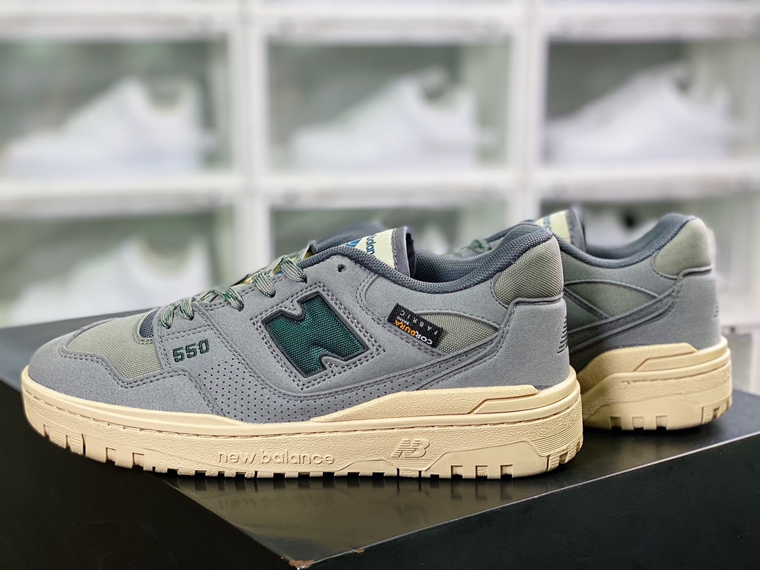 NB 뉴발란스 nb550코듀라 팩 클래식 레트로 로우탑 캐주얼 스포츠 농구화 다크 그레이 아미 그린 BB550SS1 