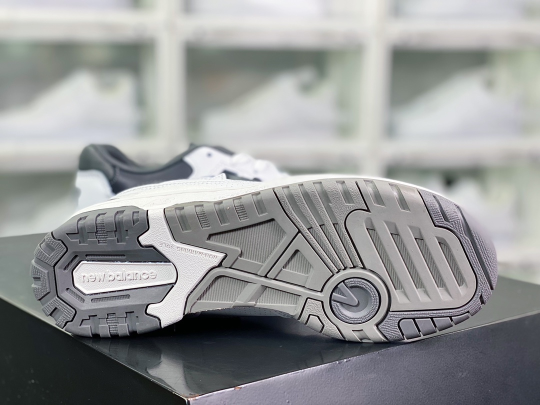 NB 뉴발란스 BB550 시리즈 클래식 레트로 로우 탑 캐주얼 스포츠 농구 보드 슈즈 “가죽 화이트 시멘트 다크 그레이 블랙 BB550WTG 사이즈: