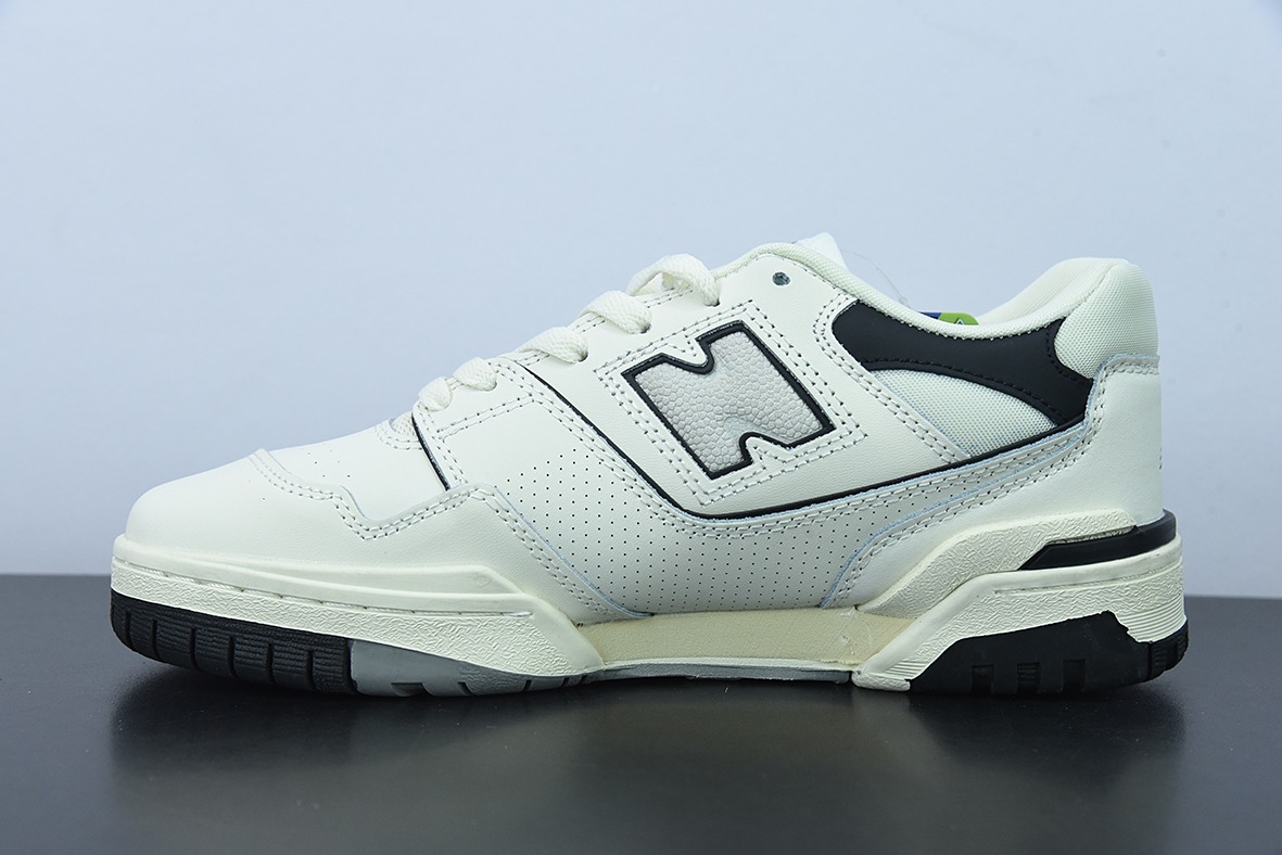 NB 뉴발란스 BB550 시리즈 클래식 레트로 로우탑 캐주얼 스포츠 농구화 “레더 베이지 블랙 그레이 BB550LWT 사이즈: 36-45