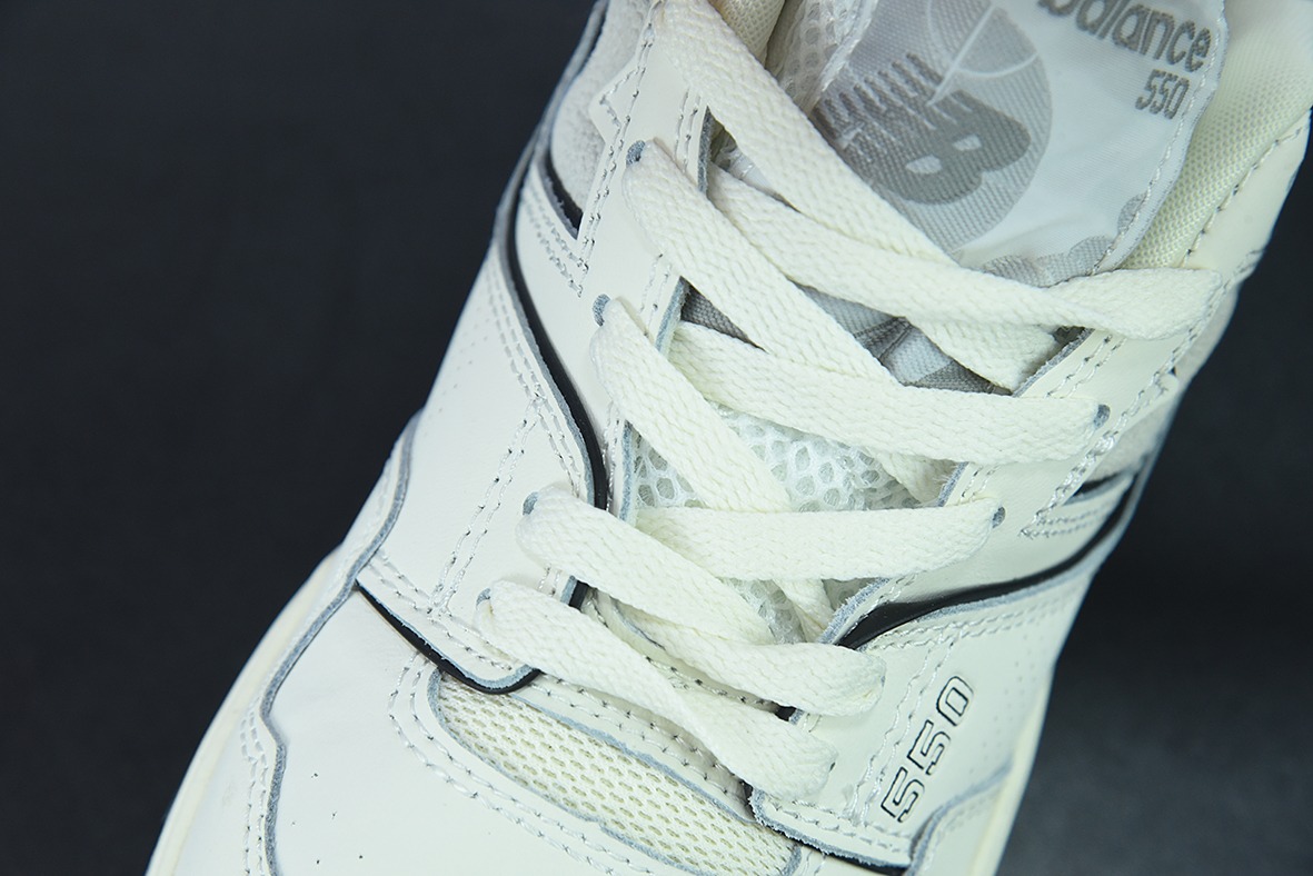 NB 뉴발란스 BB550 시리즈 클래식 레트로 로우탑 캐주얼 스포츠 농구화 “레더 베이지 블랙 그레이 BB550LWT 사이즈: 36-45