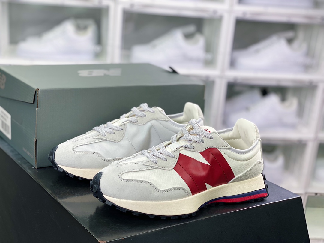 뉴발란스 MS327 시리즈 레트로 캐주얼 스포츠 조깅화 “만다린 덕 라이트 그레이 와인 레드 네이비 블루 MS327SC1 
