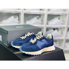 ANB 브랜드 x NB 뉴발란스 MS327스페셜 에디션 컬렉션 레트로 캐주얼 스포츠 조거 밀크 화이트 네이비 MS327AAC 