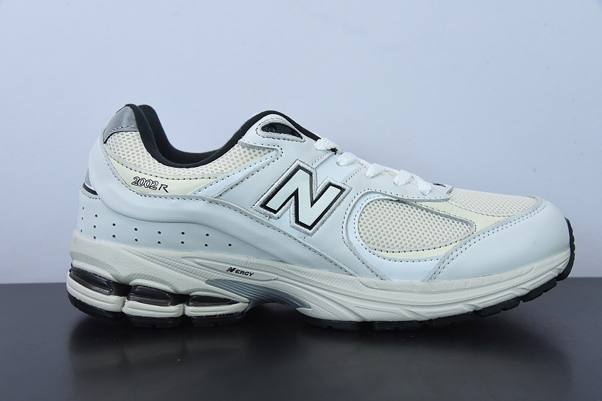 뉴발란스 ML2002 시리즈 레트로 아빠 스타일 캐주얼 스포츠 조거 “가죽 화이트 밀크 화이트 블랙 ML2002RQ 사이즈: 36-45 
