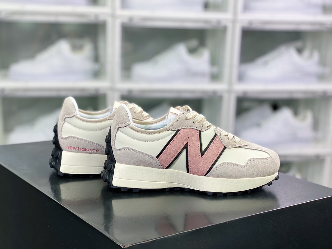 NB 뉴발란스 MS327 시리즈 로우탑 레트로 캐주얼 스포츠 조깅화 “베이지 및 블랙 MS327NAR 