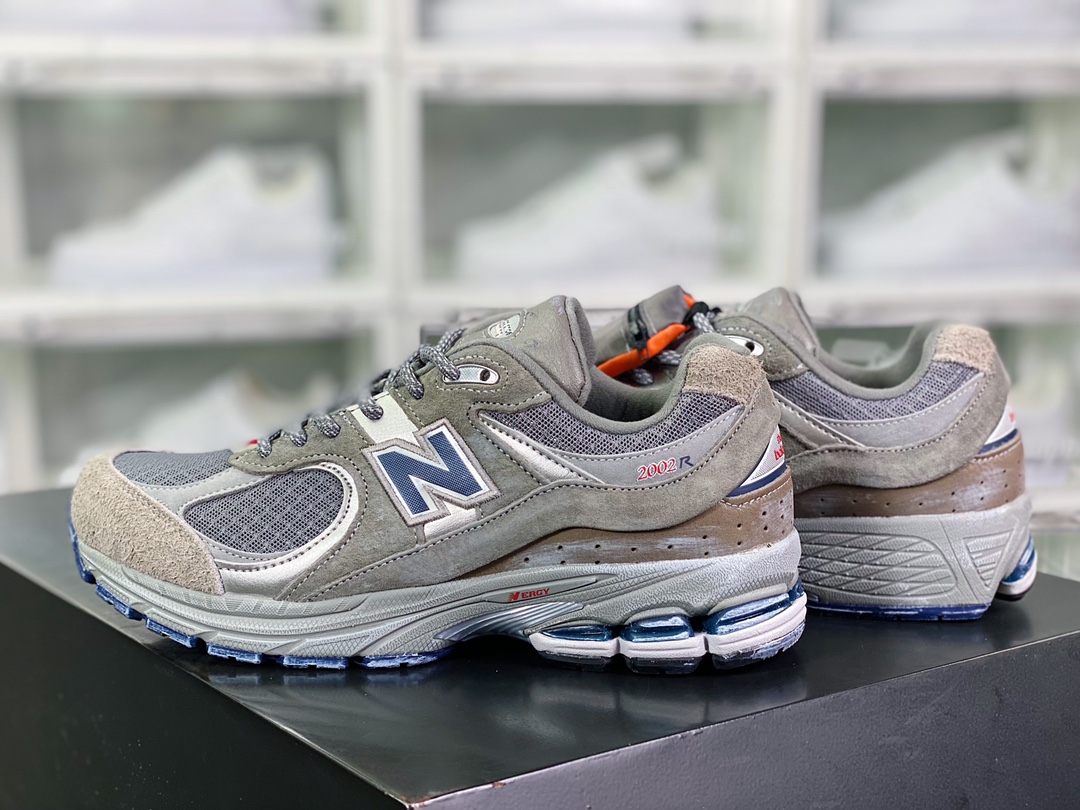NB 뉴 발란스 2002R 그레이 시리즈 레트로 팝 스타일 캐주얼 운동화 조거 “캐슬 그레이 다크 블루 스몰 포켓 M2002RVA 