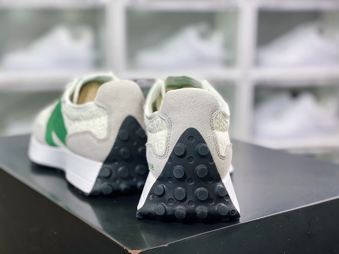 NB 뉴발란스 MS327 시리즈 레트로 캐주얼 스포츠 조깅화 “메쉬 자카드 베이지 라이트 그레이 그라스 그린 MS327LG 