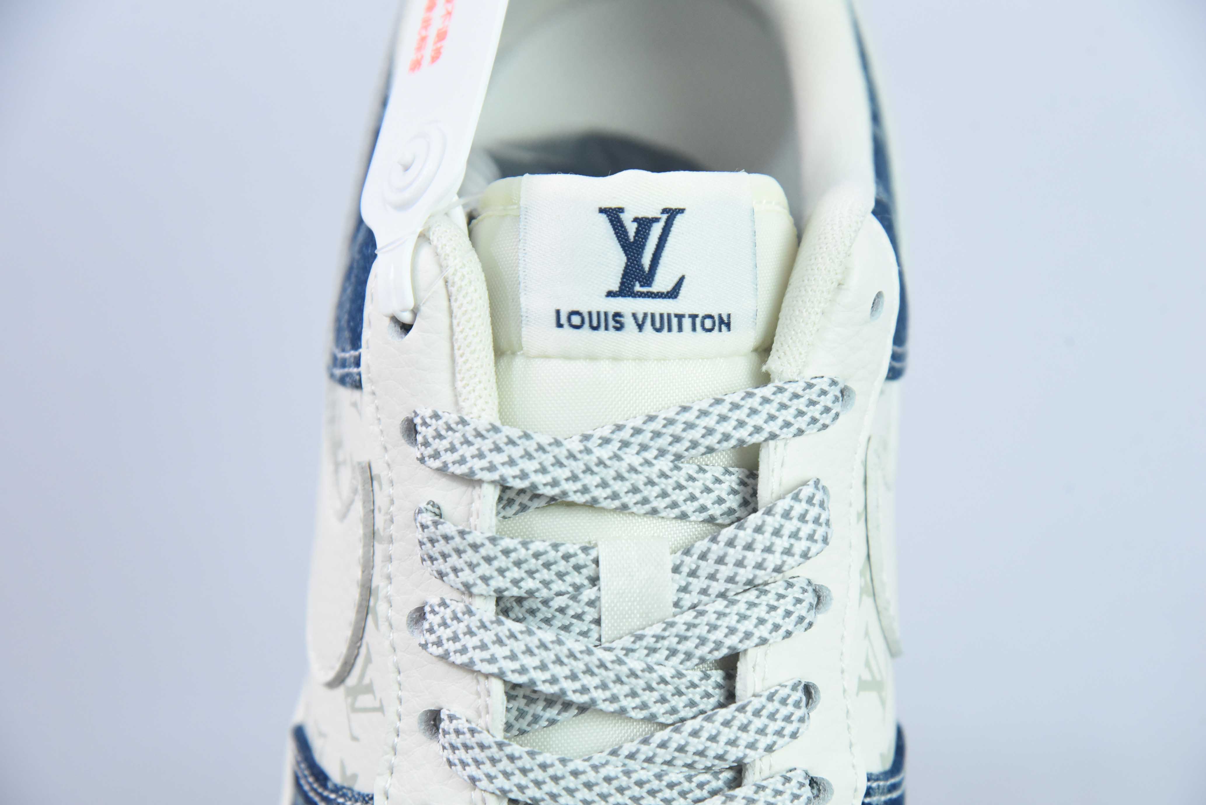 나이키 에어 포스 1 07 로우 LV 공동 브랜드 - 형광 블루 데님 에어 포스 원 미드탑 트레이너 아이템 번호: DH7566-100 사이즈: 36-44