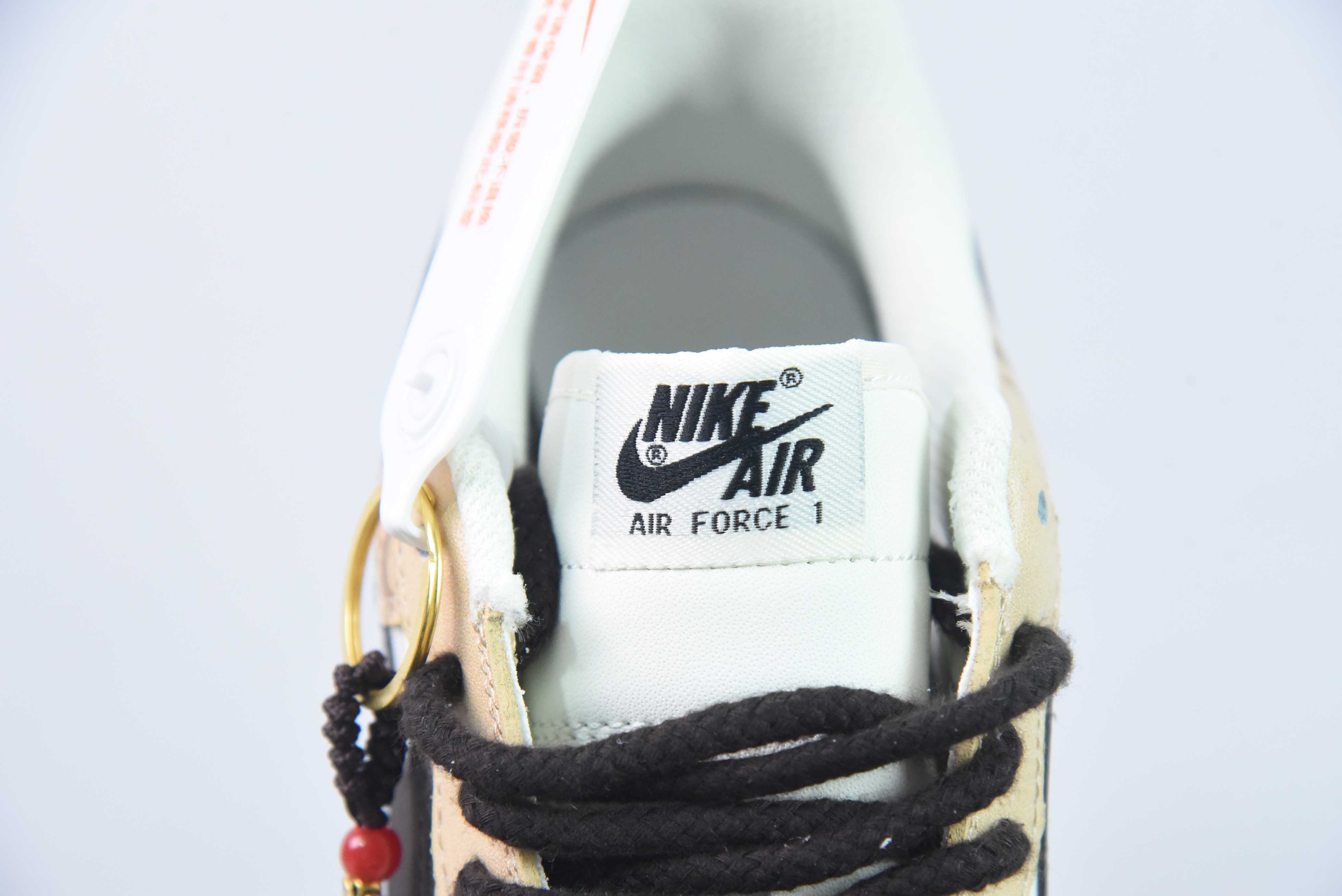 나이키 에어 포스 1 로우 에어 포스 1 로우 탑 운동 캐주얼 보드 슈즈 고대 국가 스타일 타임 앤 포춘 국가 스타일 커스텀 모델 펜던트가 있는 그래피티 카키 옐로우 CW2288-006 사이즈: 36-44