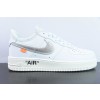 오프화이트 x 나이키 에어 포스 1 OW 공동 브랜드 에어 포스 원 로우탑 스포츠 보드숏 화이트 에어 포스 아트 갤러리 사이즈: 36-44