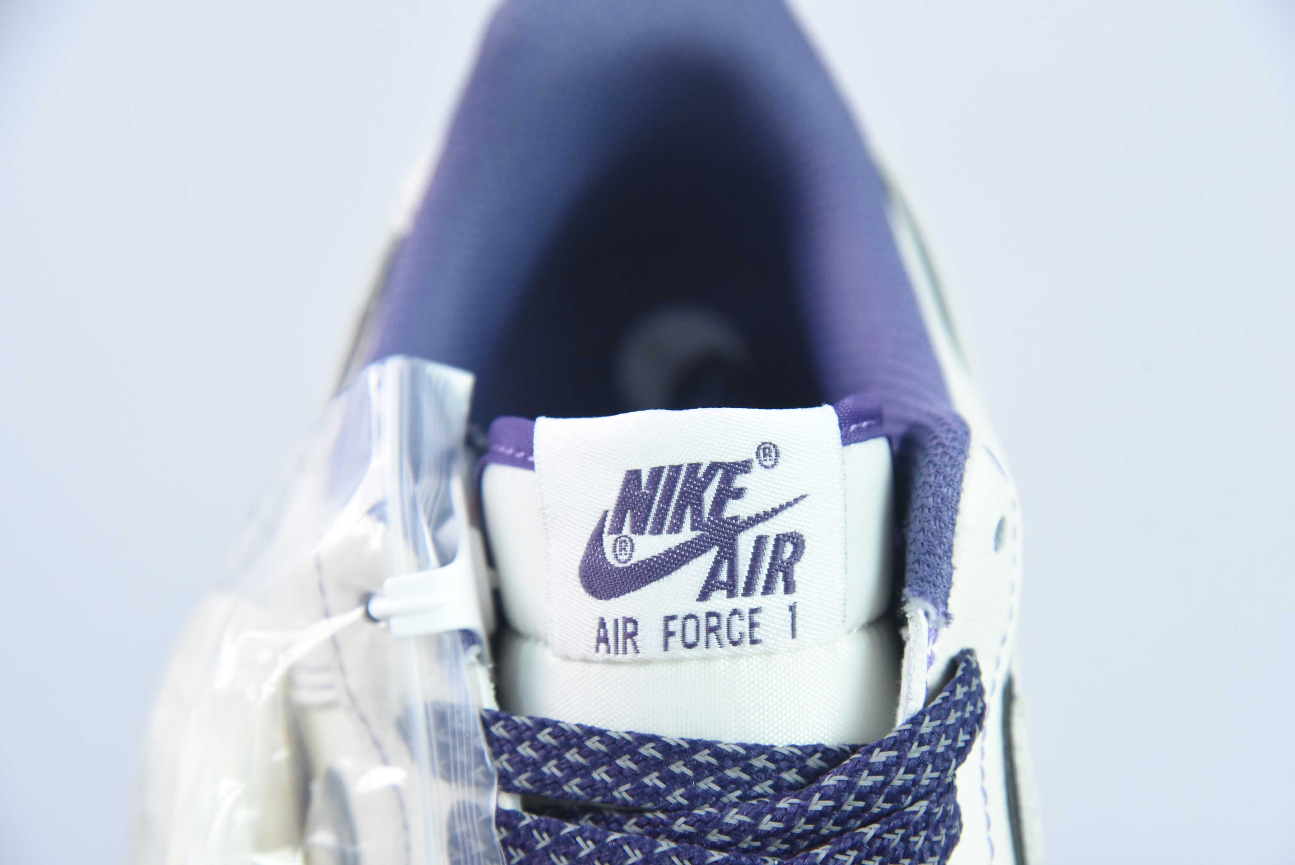 나이키 에어 포스 1 로우 에어 포스 1 로우 탑 백 캐주얼 운동화 스투시 조인트 화이트 퍼플 아이템: UN1635-222 사이즈: 36-44