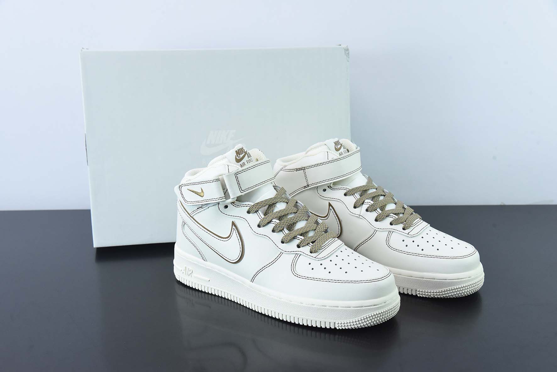 나이키 에어 포스 1 미드 07 벅스 버니 카키 스타 미드탑 에어 포스 1 캐주얼 슈즈 커스텀 가죽 아이템: BY6899-692 사이즈: 36-44