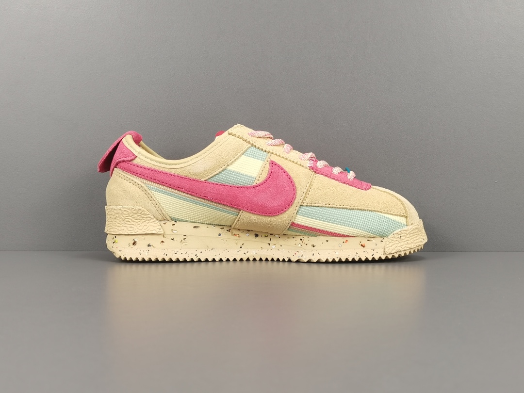 [아간] 브라운 핑크 유니온 LA x 나이키 코르테즈 SP 세서미 레트로 캐주얼 러닝화 남녀 동일 모델 상품명: DR1413-200 사이즈: 35-46.5