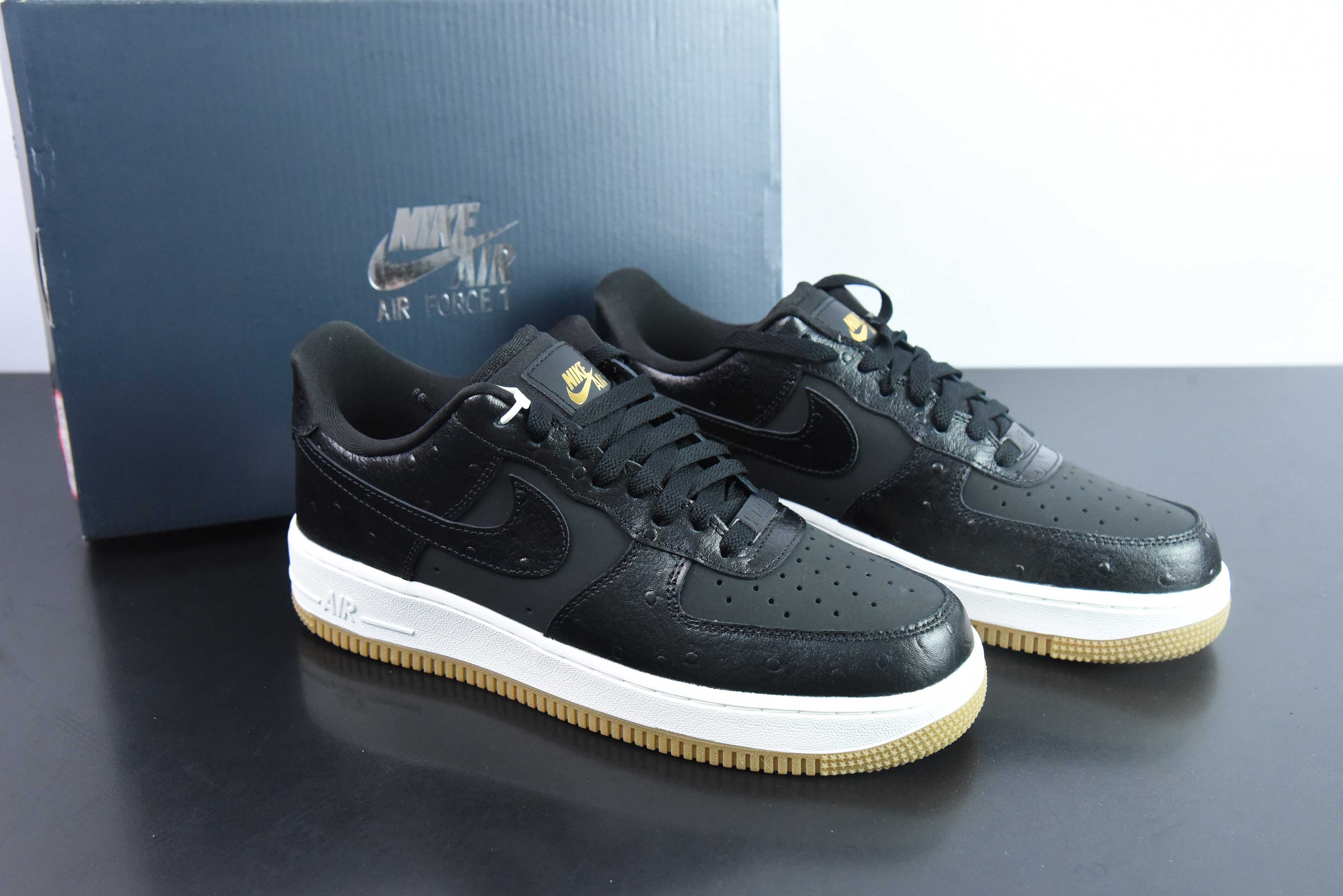 나이키 에어 포스 1 AF1 에어 포스 원/로우탑 블랙 앤 화이트 생고무 밑창 사이즈: 36-44 아이템: DZ2708-002