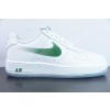 NK 바이 유 에어 포스 107 로우 레트로 SP 에어 포스 원 로우 탑 클래식 매칭 캐주얼 스니커즈 가죽 화이트 다크 그린 그라데이션 후크 C03363-369 사이즈: 36-44