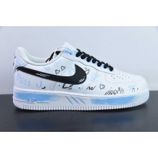 나이키 에어 포스 1 로우07 彼岸情書 화이트 블루 에어 브러시 에어 포스 1 로우 캐주얼 스니커즈 아이템 : CW2288-111 사이즈 : 36-44