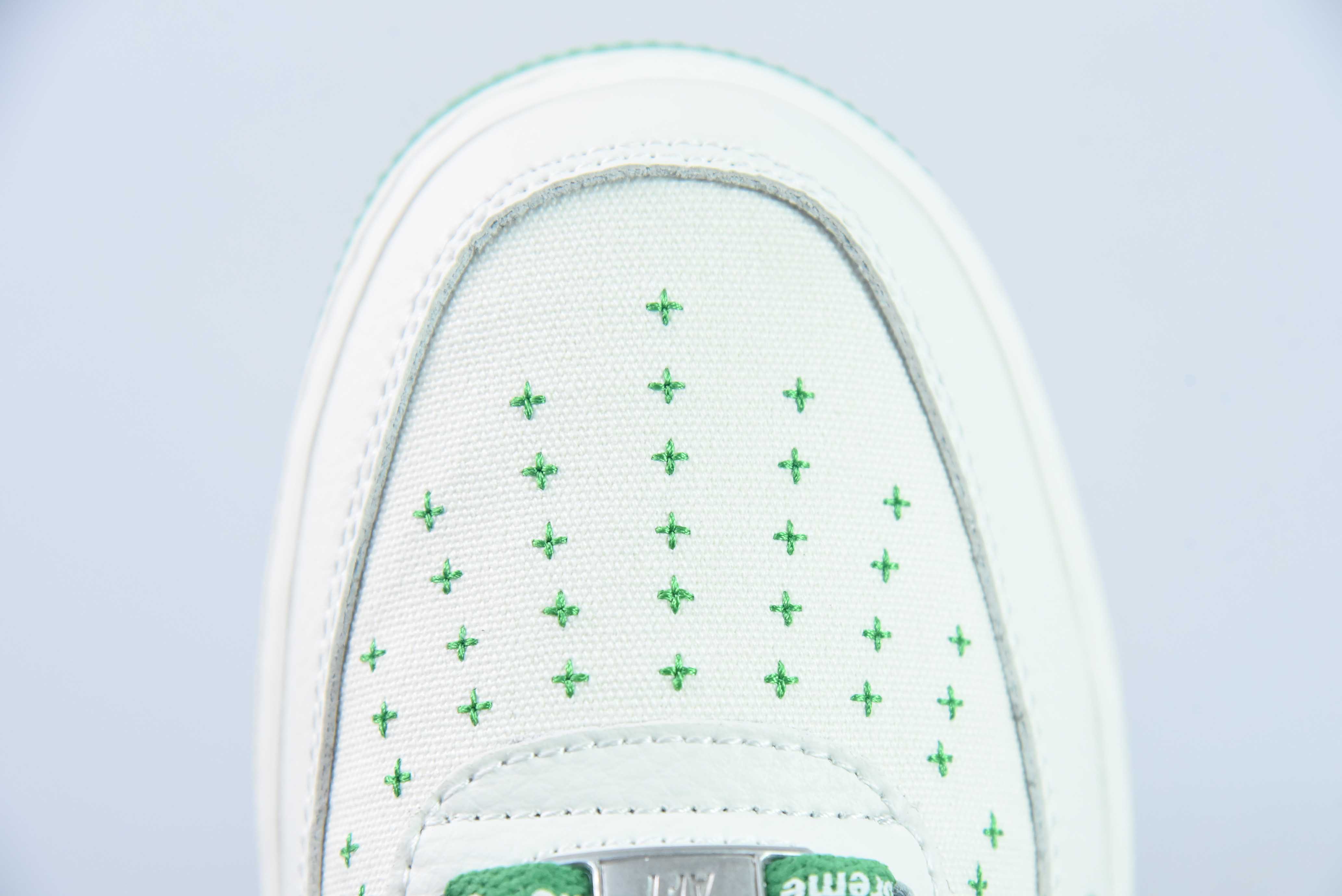 나이키 에어 포스 1 07 로우 SUP+TS 공동 브랜드 - 베이지 그린 캔버스 에어 포스 원 아이템 번호:-752 사이즈:36-44