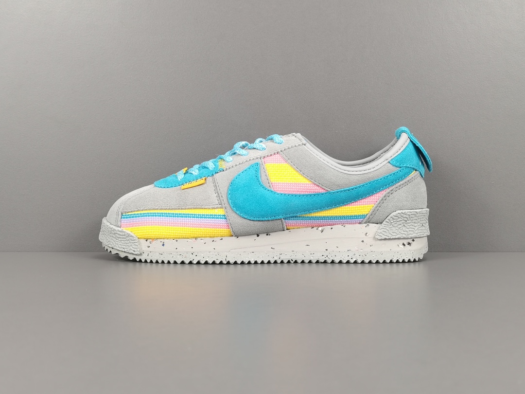 [아간] 그레이 블루 유니온 LA x 나이키 코르테즈 SP 라이트 스모크 그레이 레트로 캐주얼 러닝화 남성용 및 여성용 모델 아이템: DR1413-002 사이즈: 35-46.5