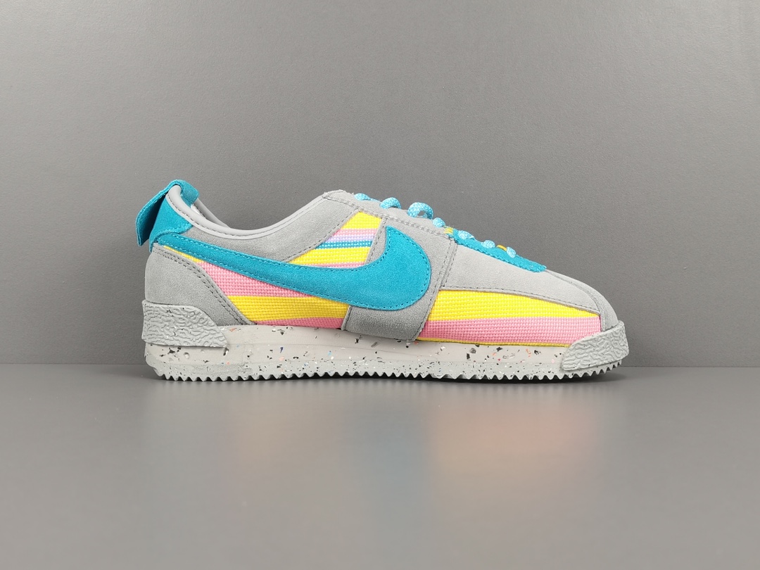 [아간] 그레이 블루 유니온 LA x 나이키 코르테즈 SP 라이트 스모크 그레이 레트로 캐주얼 러닝화 남성용 및 여성용 모델 아이템: DR1413-002 사이즈: 35-46.5