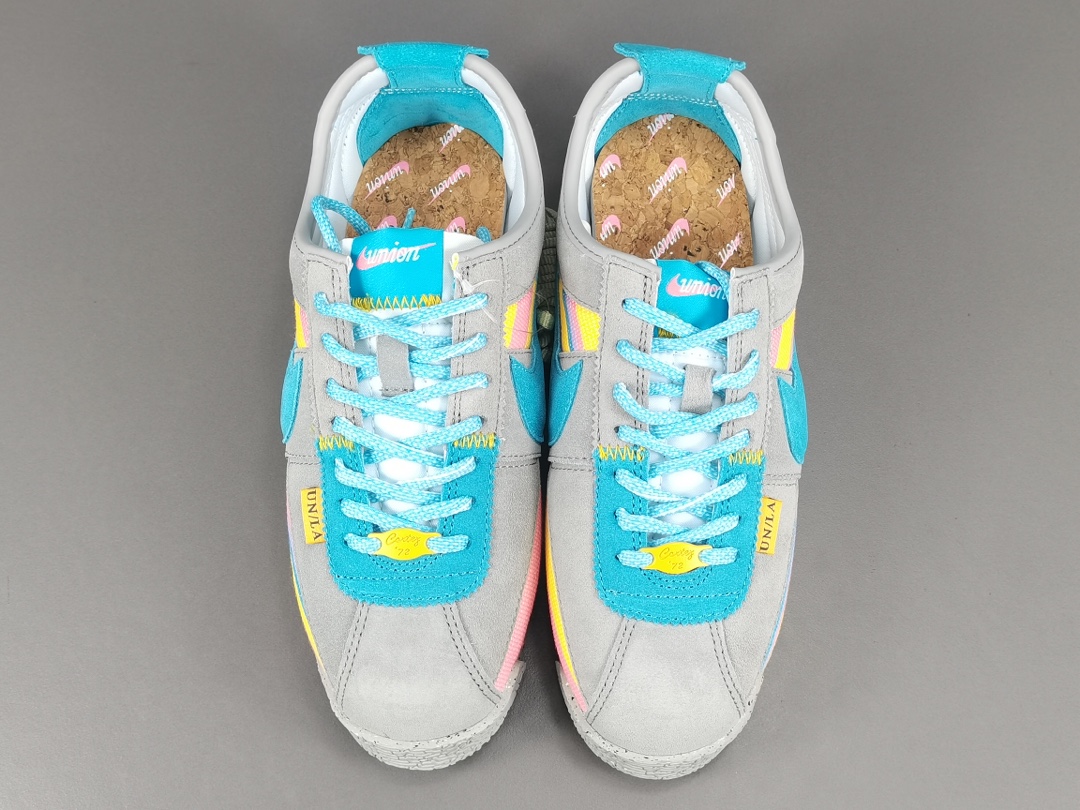 [아간] 그레이 블루 유니온 LA x 나이키 코르테즈 SP 라이트 스모크 그레이 레트로 캐주얼 러닝화 남성용 및 여성용 모델 아이템: DR1413-002 사이즈: 35-46.5