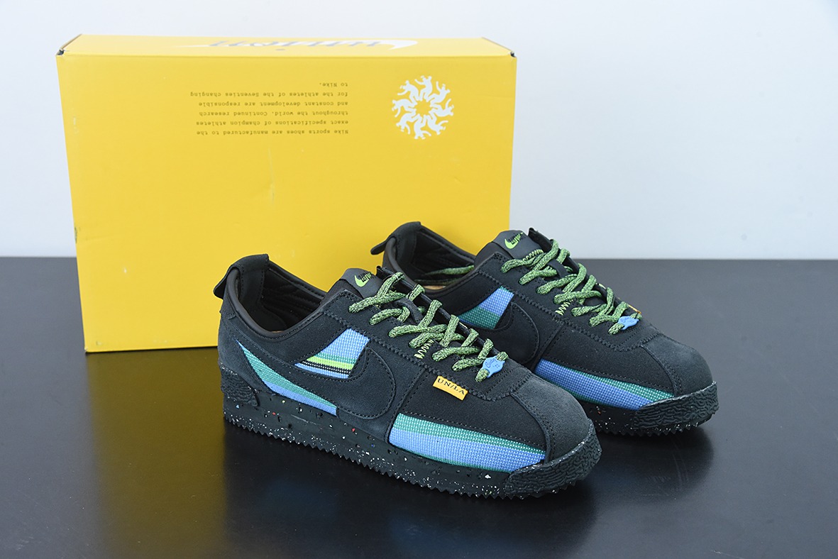 유니온 LA x 나이키 코르테즈 로우 블랙 포레스트 검프 개선 초기 로우탑 아이템 번호: DR1413-001 사이즈: 36-46