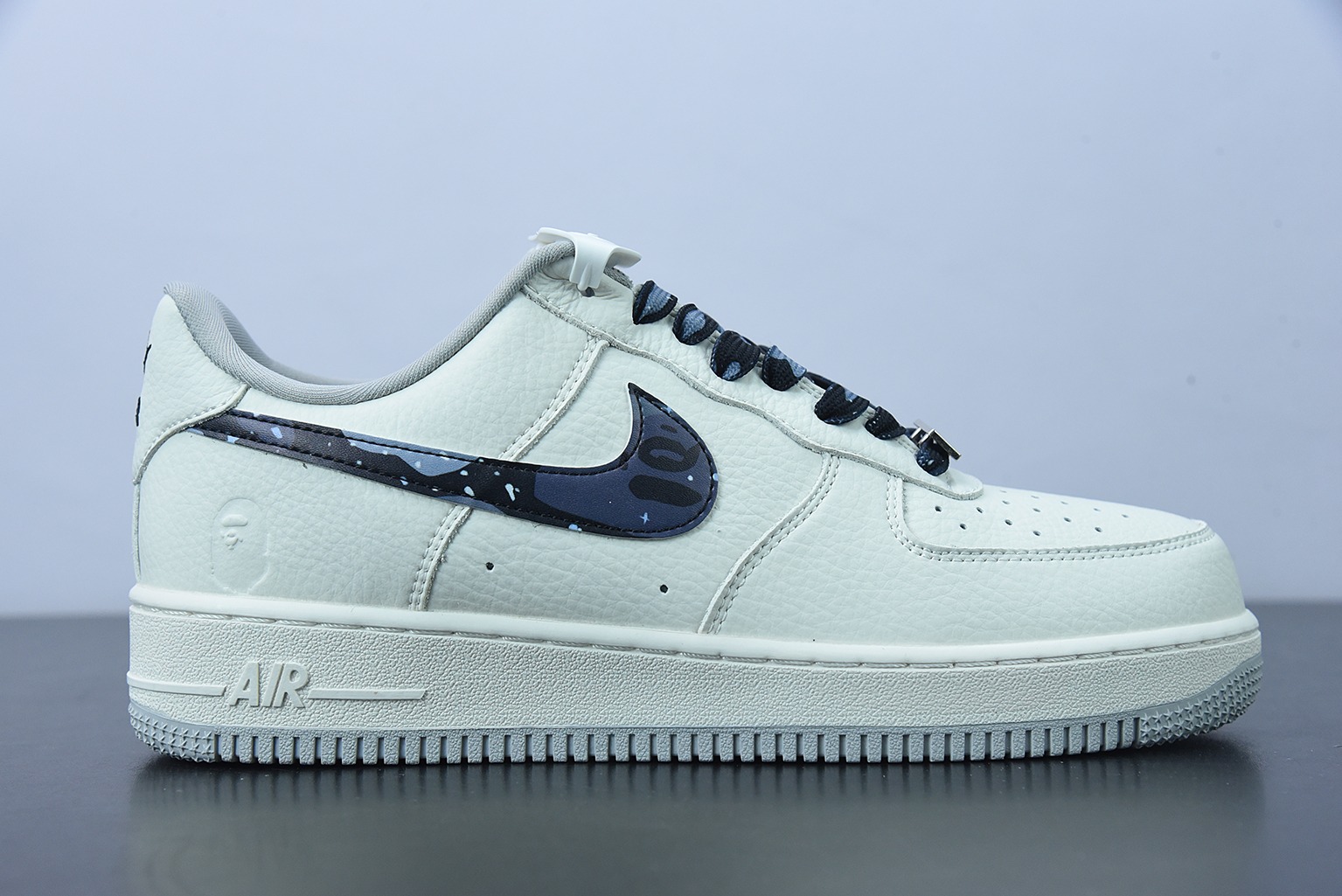 BAPE x Nk AF 1 Sta Low 화이트/그레이 카모 에어 포스 원 로우 탑 클래식 다목적 캐주얼 스니커즈 ‘베이지 다크 그레이 카모’ AA1356-115 사이즈: 36-44