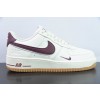 에어 포스 1 07 로우 애니버서리 베이지 와인 레드 