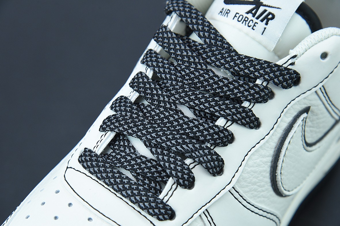 UNDEFEATED x 에어 포스 1 07 베이지/블랙 3M 에어 포스 원 클래식 가죽 베이지/화이트/블랙 5바 3M 리플렉티브 아이템: HL5263-896 사이즈: 36-44