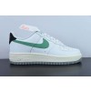 나이키 에어 포스 107 로우 화이트 말라카이트 에어 포스 원 가죽 화이트 블랙 그린 후크 DR8593-100 사이즈: 36-44