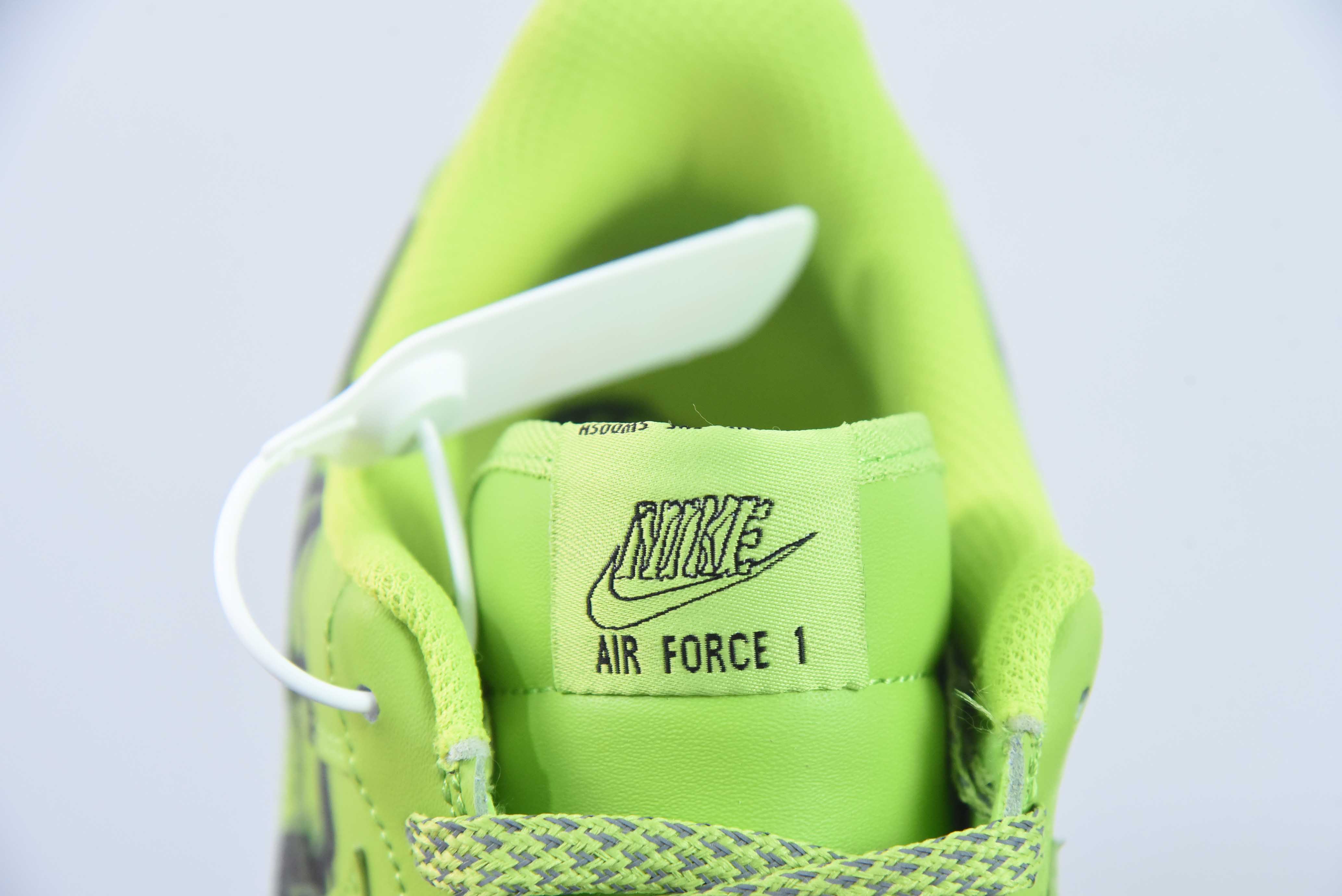 할로윈 한정 컬러 나이키 에어 포스 1 로우 07 그린 시스루 본 엑스레이 에어 포스 1 클래식 로우탑 캐주얼 운동화 아이템: CW2288-111 사이즈: 36-44