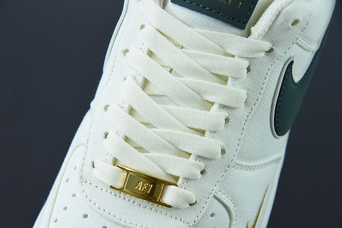 VAH47464939 나이키 에어 포스 1 로우 07 캔버스 베이지 다크 그린 골드 미니 더블 후크 에어 포스 1 로우 탑 보드숏 공식 품목: MN5696-309 사이즈: 36-44