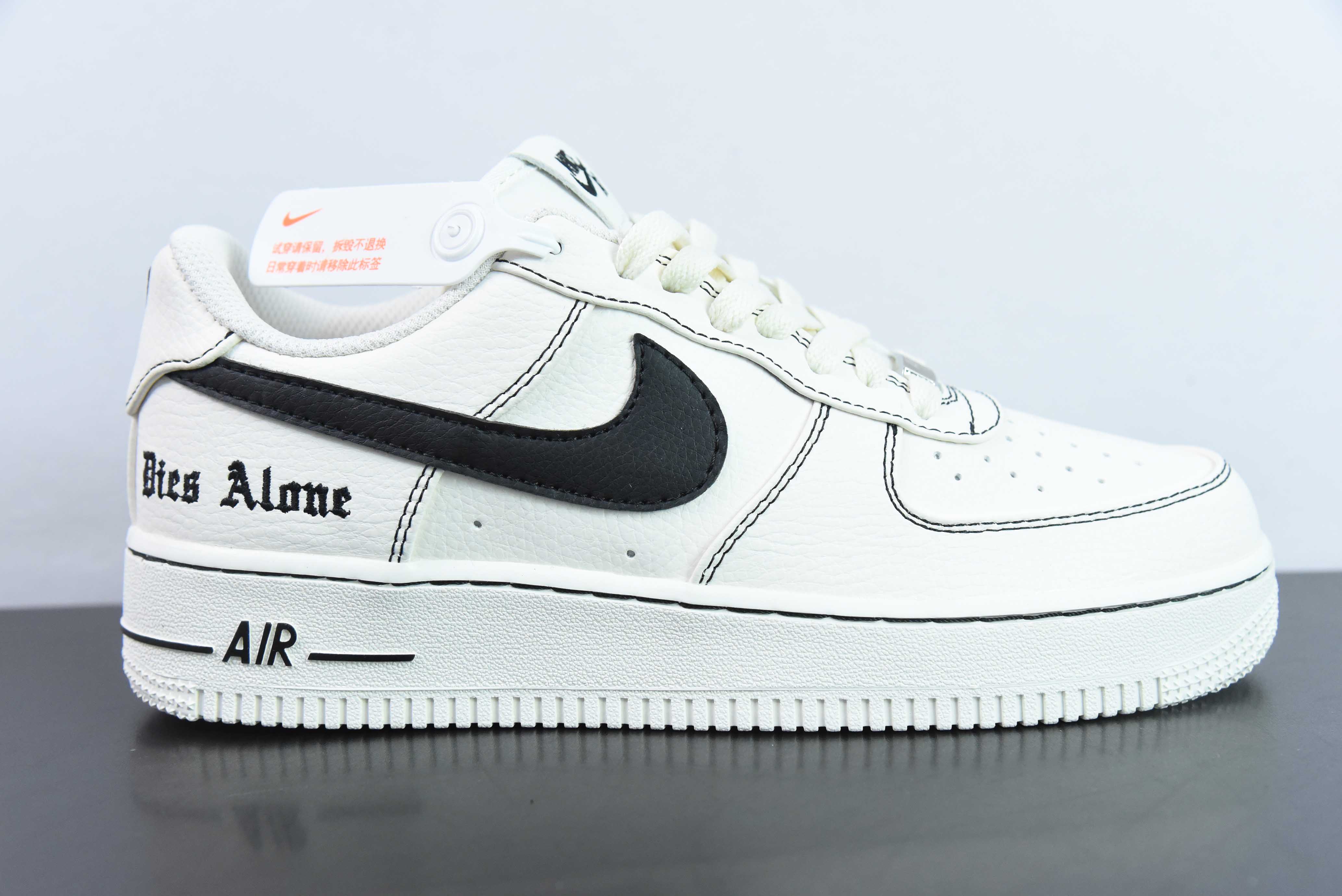 미국 조류 럭셔리 브랜드 Vlone x Nike Air Force 107 Low 공동 이름 베이지 및 블랙 에어 포스 1 로우 탑 캐주얼 버전 신발 상품 번호 : AA5... -002 사이즈 36-44