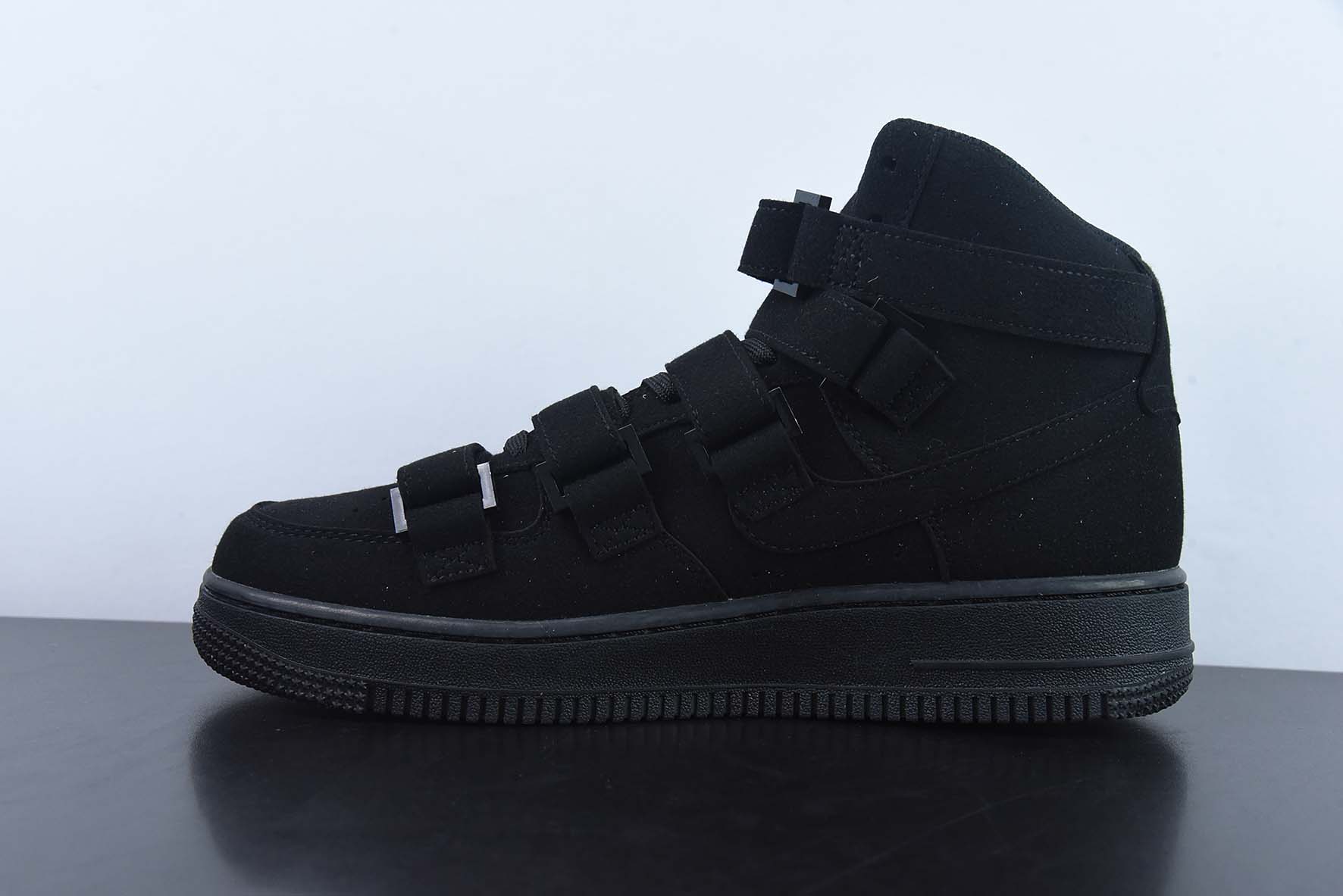 빌리 아일리시/빌리 아일리시 X 나이키 에어 포스 1 07 하이 SP 블랙 에어 포스 원 빌리 배 공동 브랜드 올 블랙 벨크로 DM7926-400 사이즈: 36-44