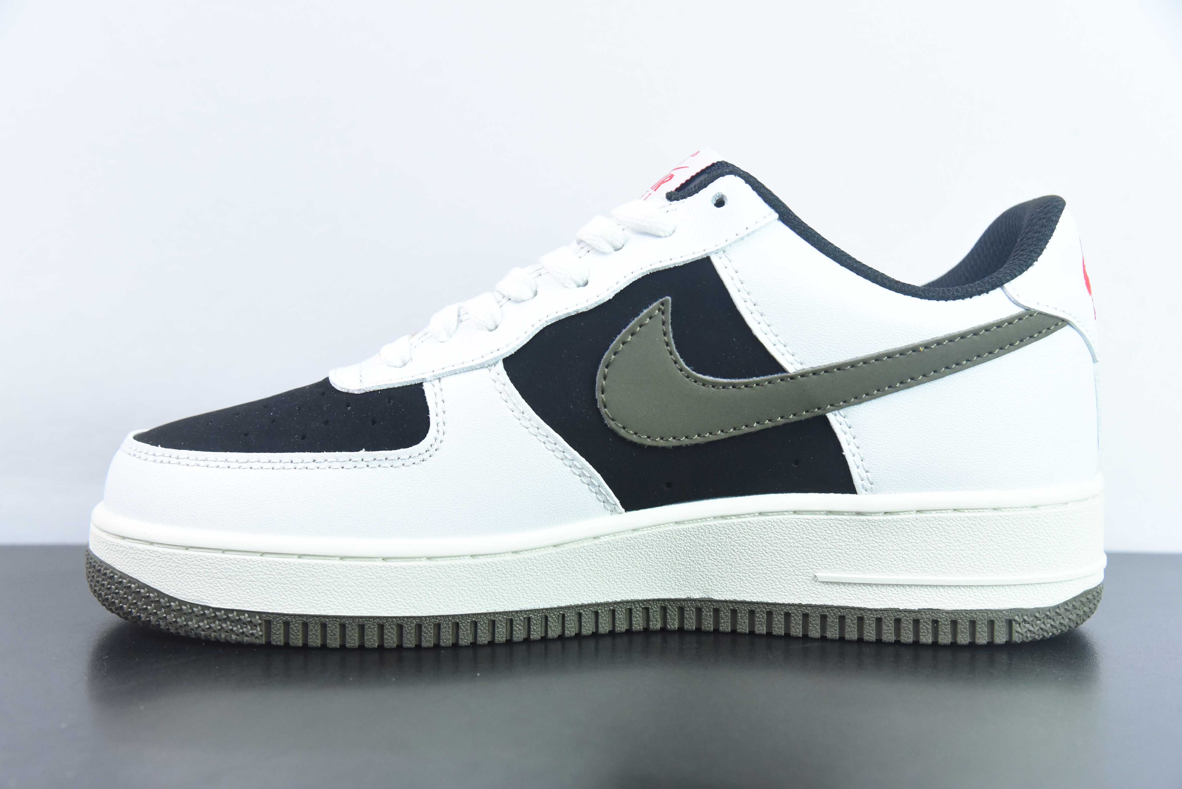 NK 에어 포스 1 로우 화이트 밀리터리 그린 로우 탑 에어 포스 1 캐주얼 보드 슈즈 아이템 번호: AV0383-226 사이즈: 36-44