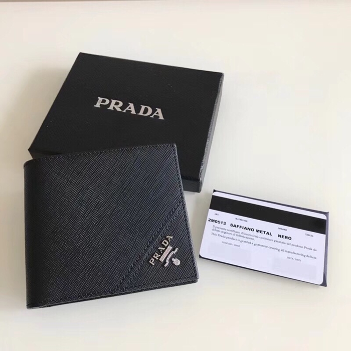 (실사영상) Prada 프라다 사피아노 로고 레더 반지갑 2M0513 남자지갑 PRADA 4002