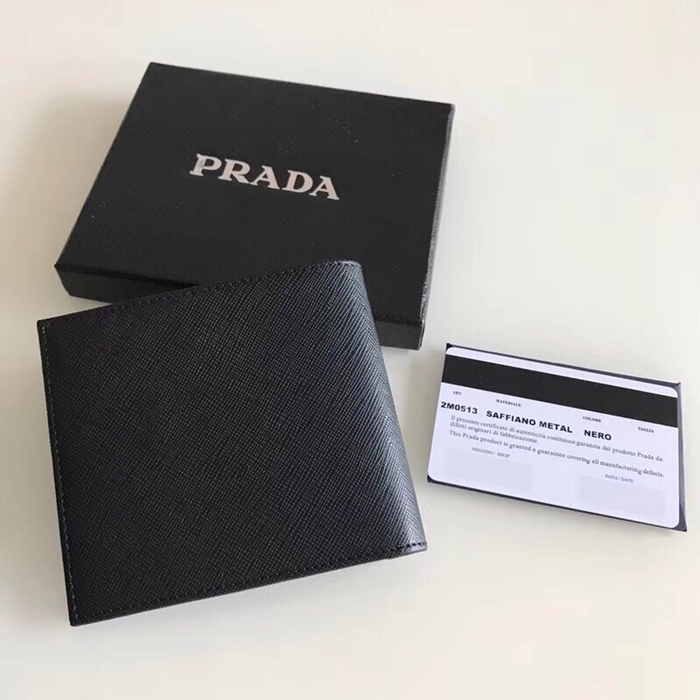 (실사영상) Prada 프라다 사피아노 로고 레더 반지갑 2M0513 남자지갑 PRADA 4002
