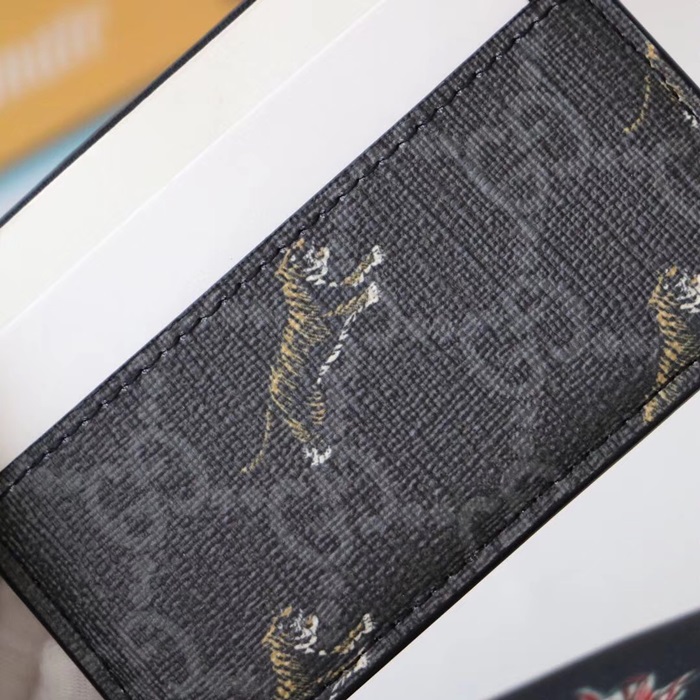 Gucci 2020 PVC & Leather Card Purse 523685 - 구찌 2020 남여공용 PVC & 레더 카드 퍼스 GUW0132.Size(10cm).블랙