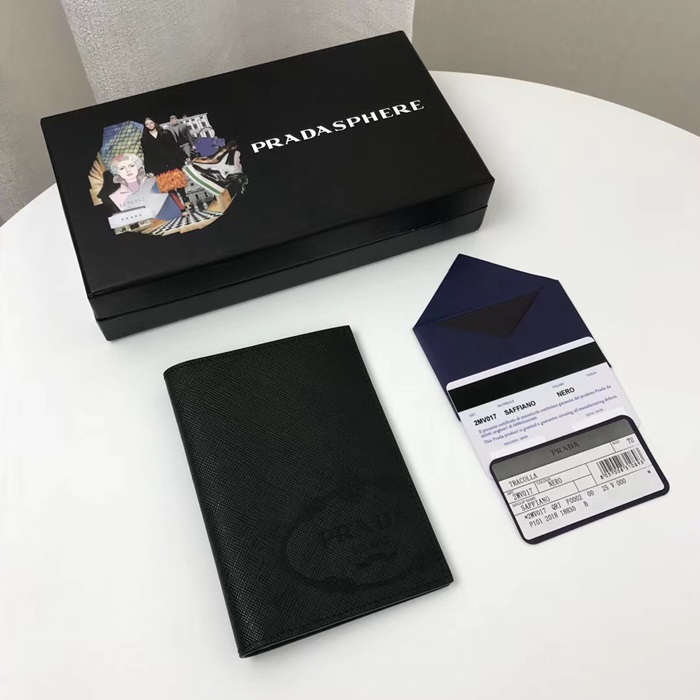 Prada 프라다 사피아노 Saffiano Passport Case , 2MV017 - 프라다 사피아노 남여공용 여권지갑 PRAW0148,14CM.블랙,블루