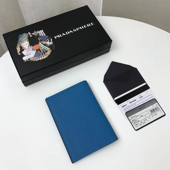 Prada 프라다 사피아노 Saffiano Passport Case , 2MV017 - 프라다 사피아노 남여공용 여권지갑 PRAW0148,14CM.블랙,블루