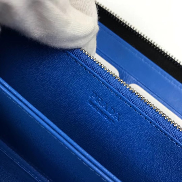 Prada 2020 Saffiano Mens Zip Round Wallet, 2ML317 - 프라다 2020 사피아노 남성용 지퍼 라운드 장지갑,PRAW0150,20CM.블랙,블루