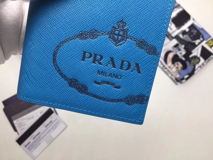 Prada 2020 Saffiano Mens Wallet, 2MV836 - 프라다 2020 사피아노 남성용 장지갑,PRAW0156,19CM.블루