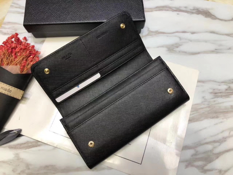 Prada 프라다 여성용 모노크롬 장지갑 블랙,레드,핑크