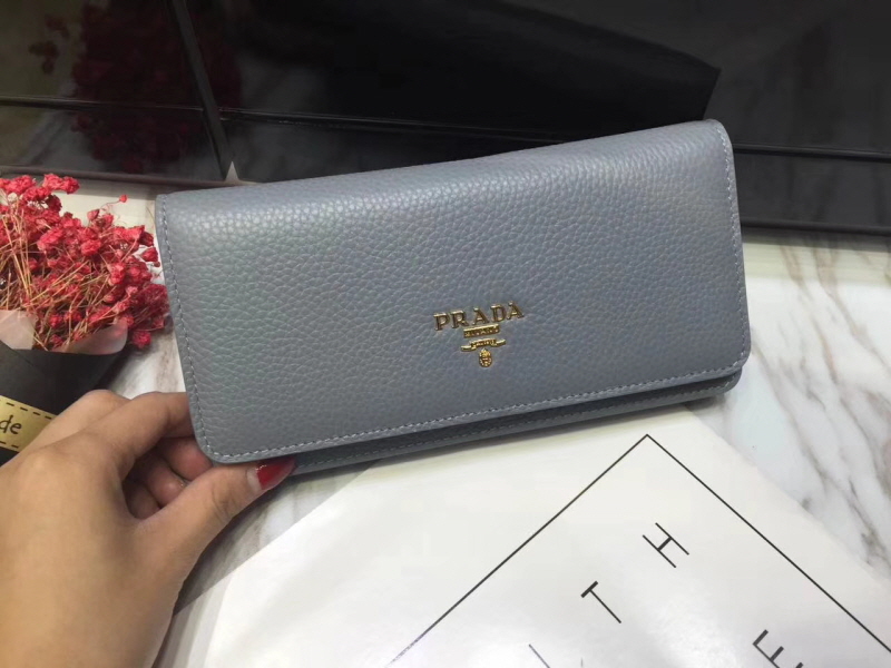 Prada 프라다 여성용 메탈로고 장지갑 그레이,베이지,딥그린,네이비