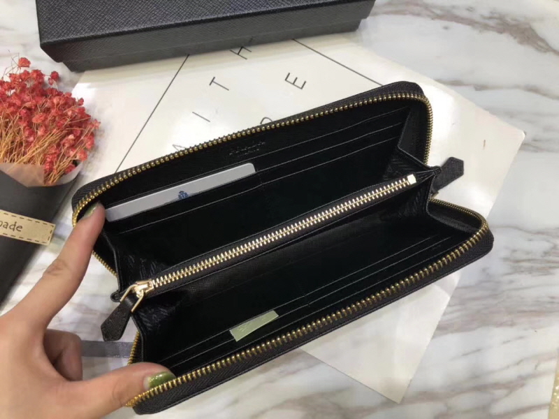 Prada 프라다 모노크롬 지퍼월렛 블랙,네이비,핑크