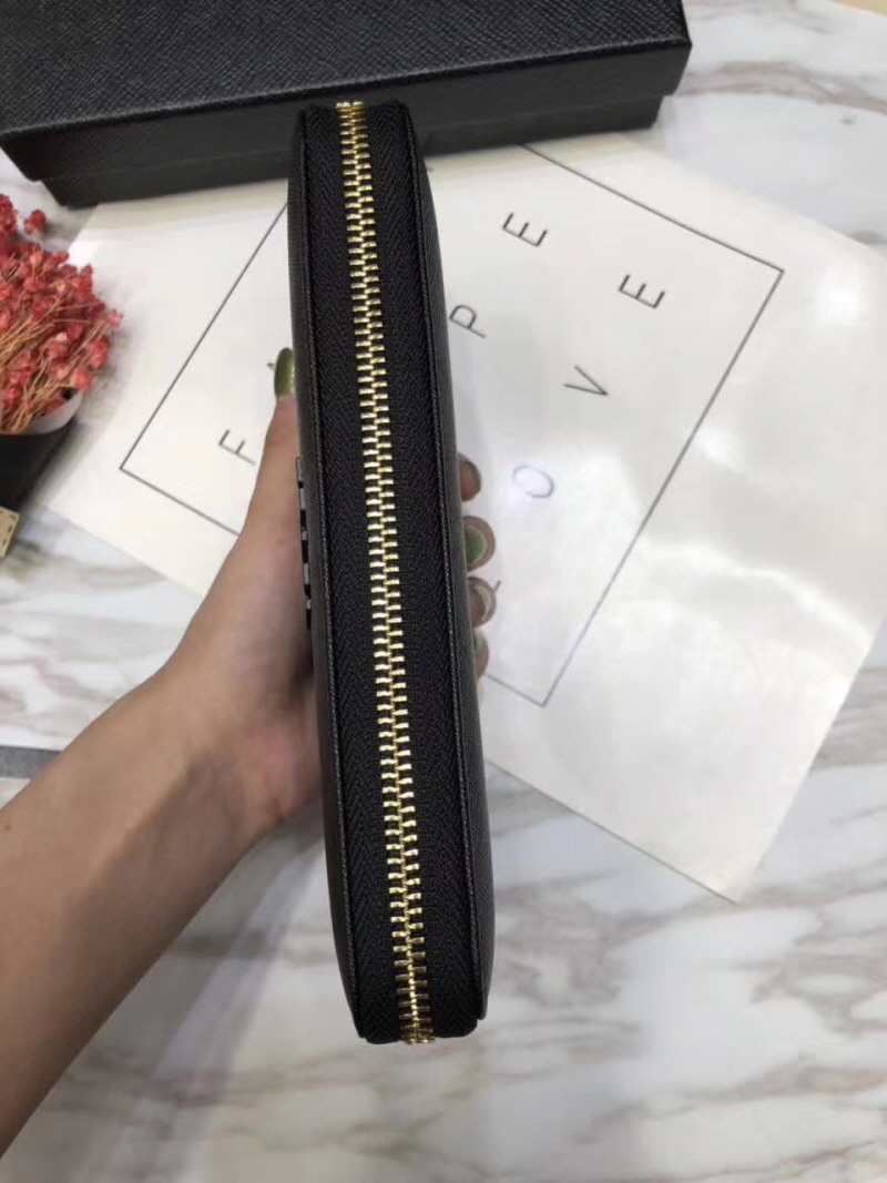 Prada 프라다 모노크롬 지퍼월렛 블랙,네이비,핑크